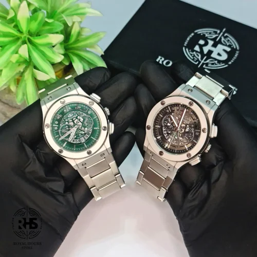 Hublot Style Heavy Chain Watch - Date